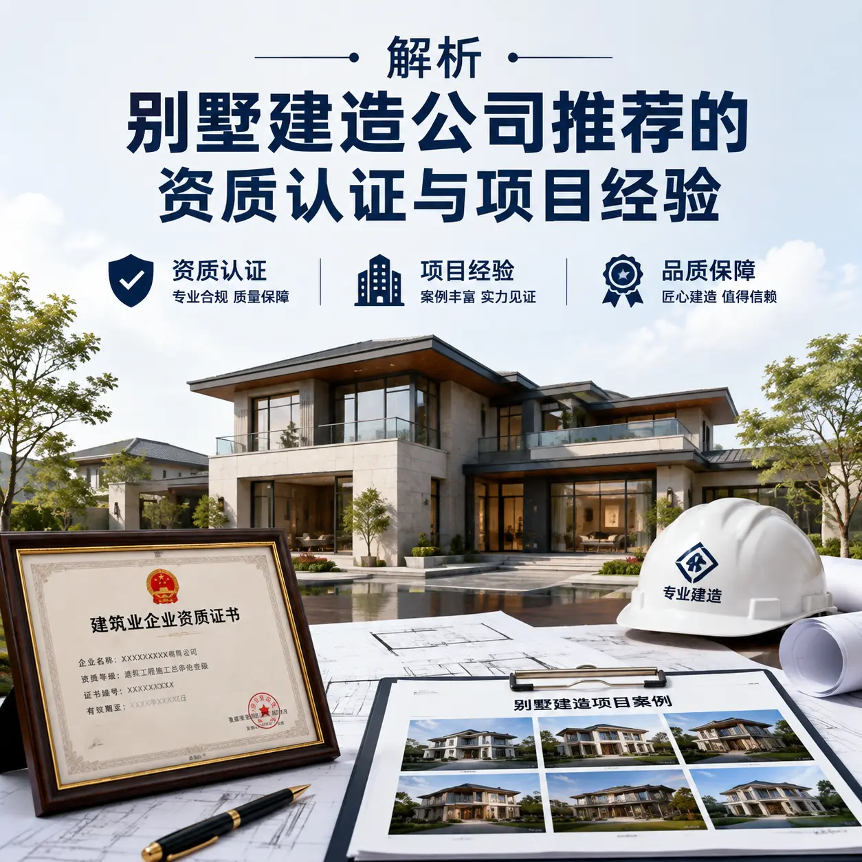 解析 龙里 别墅建造公司推荐的资质认证与项目经验