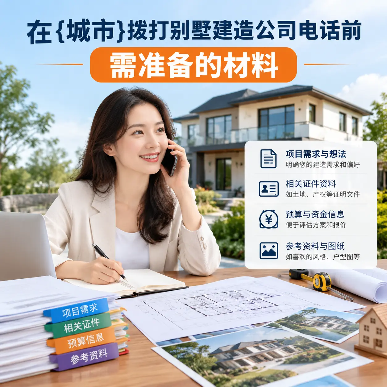 在龙里拨打别墅建造公司电话前需准备的材料