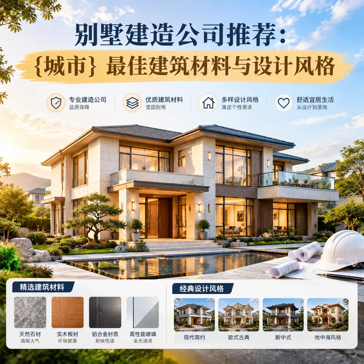 别墅建造公司推荐： 龙里 最佳建筑材料与设计风格