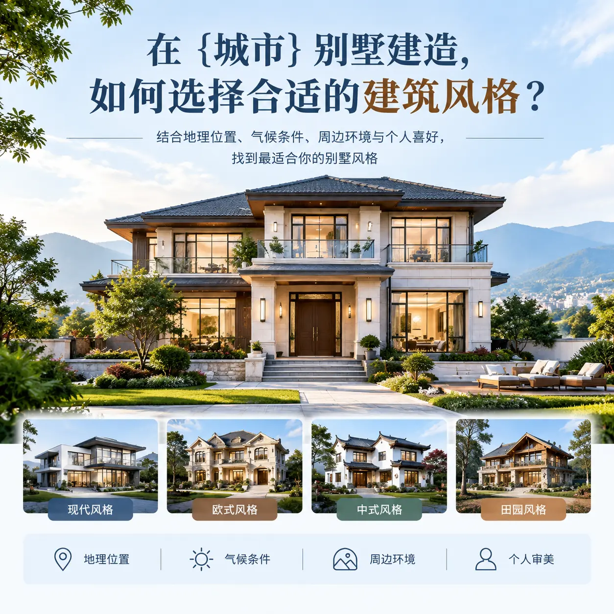 在 龙里 别墅建造，如何选择合适的建筑风格？